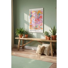 Macrodec Balance Retro Seri Soyut Cam Tablo - 4mm Temperli Kırılmaz Cam Duvar Dekoru