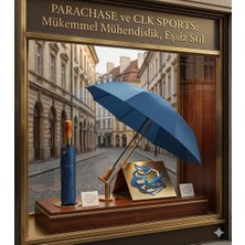 Sports Parachase Çift Katmanlı , Kılıflı , Ahşap Saplı Tam Otomatik Şemsiye