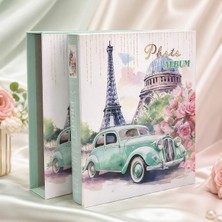 Nobbystar 200 Fotoğraf Kapasiteli 10X15CM Fotoğraf Albümü Paris Desenli Kutulu Anı Albümü