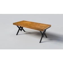 Calperia Doğal Ahşap Yemek Masası, 85 x 120 cm Ölçülerinde