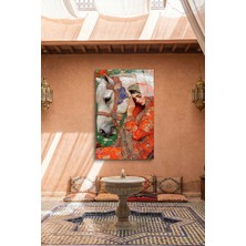 Macrodec At ve Kadın Mozaik Desenli Cam Tablo - 4mm Temperli Kırılmaz Cam Duvar Dekoru