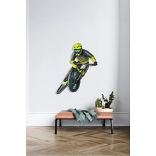 Macrodec Bisiklet Sürüşü Metal Tablo - Dinamik Spor Temalı Siyah Lazer Kesim Modern Duvar Dekoru