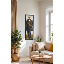 Macrodec Atatürk Kocatepe Silüeti Metal Tablo - Dayanıklı Siyah Lazer Kesim Duvar Dekoru