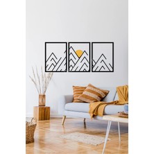 Macrodec First Light – Ilk Işık Dağ Manzaralı 3’lü Metal Tablo Seti