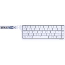 Fantech MK811 Atom HE68 White Magnetic Emerald Switch 8k Hz Hall Effect Ingilizce Gaming Klavye