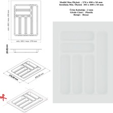 Özkan Wood Çekmece Içi Kaşıklık, Düzenleyici, Organizatör 37 cm x 49 cm