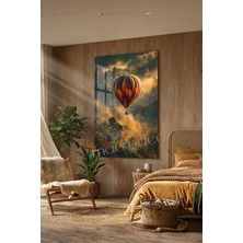 Macrodec Sisli Orman Üzerinde Renkli Balon Cam Tablo - 4mm Temperli Kırılmaz Cam Duvar Dekoru