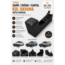 Trobus Tofaş Şahin 1981-2002 Tam Boy Orta Konsol Kol Dayama Bardaklıklı Deri Döşeme Siyah