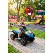 UJ Toys Müzikli ve LED Işıklı 6V Akülü ATV Ranger 2-4 Yaş İçin 25 kg Taşıma Kapasitesi ile Eğlenceli