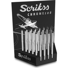 Scrikss F-108 Tükenmez Kalem Krom (36 Lı Paket)