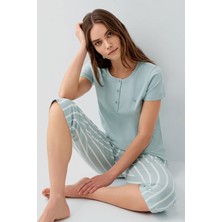 Pierre Cardin 9151 Kadın Kapri Pijama Takım
