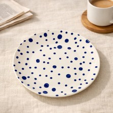 Tulu Porselen Salina Servis Tabağı - Mavi - 25 cm