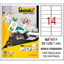 Extrafix Ekstrafix Lazer Etiket 99,1X38,1Mm Fix-5014 8699071024033