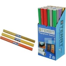 Temat 92365 Asetat Yapışkanlı Rulo 45 CM x 2 MeTre Renkli Karışık Renklerde 1 adet