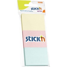  hopax stickn 21126 yapışkanlı not kağıdı 100 yaprak 38x51 mm 3 renk