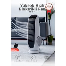 Torima Vantilatör Kule Tipi Uzaktan Kumandalı Dijital Göstergeli Elektrikli Fan TF001 Beyaz