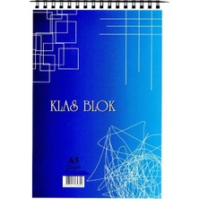 Klas Bloknot Spiralli A-5 Kareli 40 Yaprak 12 Li K0347 (1 Paket 12 Adet)