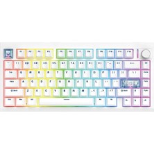 Fantech MK921 Maxfıt8 White White Switch Hotswap Rgb Kablosuz Ingilizce Mekanik Gaming Klavye