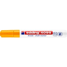Edding Cam Kalemi 4095 Likit Tebeşir Kalemi (Sıvı Tebeşir) 2-3Mm Fosforlu Turuncu (10 Lu Paket)