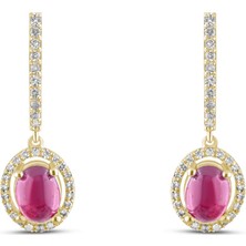Lial Diamond 5.65 Karat Pırlanta Yakut Küpe ,doğal Pırlanta, Sertifikalı Mücevher