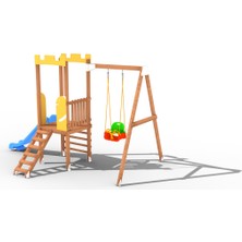 Red 3D I Safe Ahşap Çocuk Parkı