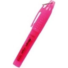 Aihao Ah-616 Magic Light Fosforlu Kalem Kancalı Kesik Uç Mini Pembe Tekli (1 Adet)