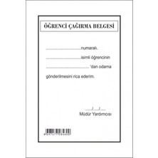 Gülpaş 460 Öğrenci Çağırma Belgesi 8X17 Cm 100 Lü (40 Koçan)