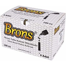 Brons Br-354 Beyaz Tahta Kalem Mürekkebi 100 Cc Mavi 6 Li (1 Paket 6 Adet)