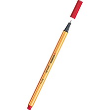 Stabilo 88/040 Keçe Uçlu İnce Kalem 88 Point 0.4 Mm Fosforlu Kırmızı (10 Lu Kutu)
