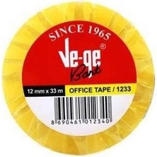  ve-ge selefon bant office tape 12mm x 33mt (6 lı paket)