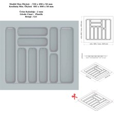 Özkan Wood Çekmece Içi Kaşıklık, Düzenleyici, Organizatör 55 cm x 49 cm