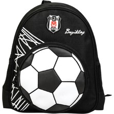 Beşiktaş Lisanslı 3D Futbol Topu Baskılı Anaokulu Çantası - 2 Bölmeli Küçük Boy Sırt Çantası