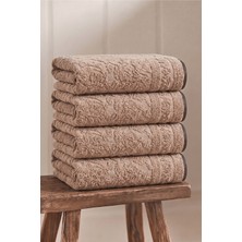 Anılsan 4'lü Harmony Bej El Havlusu - 50X90 Cm, 230GR, %100 Pamuk