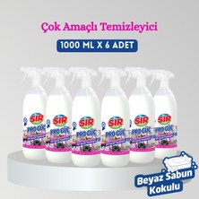 Sır Pro Güç Çok Amaçlı Temizleyici Beyaz Sabun Kokulu 1000 ml x 6 Adet