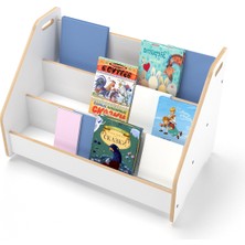 Minera Anka Montessori Ahşap Yer Kitaplığı / Beyaz