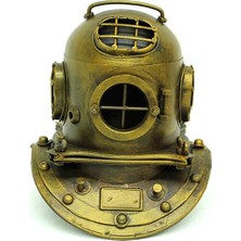 Elwes Dekoratif Metal Dalgıç Başlığı Vintage Biblo Ev Ofis Hediyelik