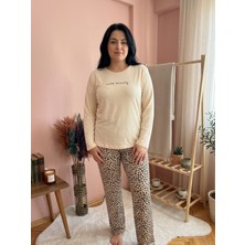 Wild Beauty Leopar Desenli Mevsimlik Kadın Pijama Takımı