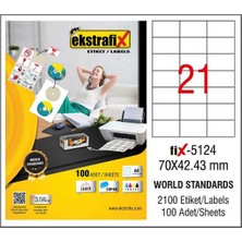 Extrafix Ekstrafix (Fix-5124 )Laser Etiket 70 X 42,43 Mmq 29E224.T70.00.139756