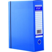  üçgen proje - arşiv kutusu plastik lastikli geniş 24x32x9 cm mavi (50 adet)