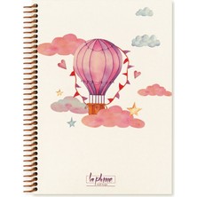 Keskin Color La Plume Balloon 17X24Cm 80 Yaprak Kareli Spiralli Sert Kapak Not Defteri 417992-99