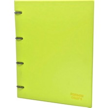  önder rainbow colors 4 halkalı klasör a4 pvc sarı 122-20