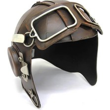 Elwes Dekoratif Metal Pilot Kaskı Biblo Dekoratif Hediyelik