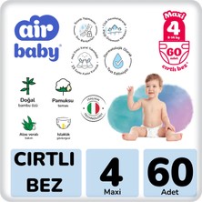 Air Baby Jumbo Paket Maxi Bebek Bezi 4 Numara 60 Adet 8-14 kg