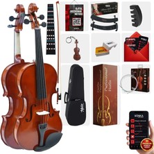 Midex CVL-743-TYS Profesyonel 3/4 Çocuk Kemanı Seti 10-13 Yaş (Yastık Tel Çanta Yay Susturucu Reçine)