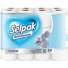 Selpak Prof Touch Tuvalet Kağıdı 24’lü X3 Paket – 2 Katlı Profesyonel Tuvalet Kağıdı Seti (72 Rulo)