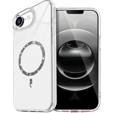 Die Grup  Iphone 16E Live Diamond Magsafe Kapak - Şeffaf