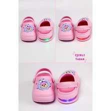 The Red Kids Işıklı Kaymaz Taban Pembe Çocuk Terlik 21-30 Numara
