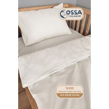 Yasetex Tasarım 70X130 Pamuk Poplin Bebek Nevresim Takımı - 3 Parça Lastikli Çarşaflı Set