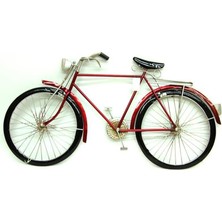 Elwes Bisiklet Pano Kırmızı Vintage Dekoratif Ev Ofis Hediyelik