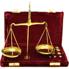 Elwes Terazi 100GR  Kadife Kutulu Ahşap Kadife Kaplı Hediyelik